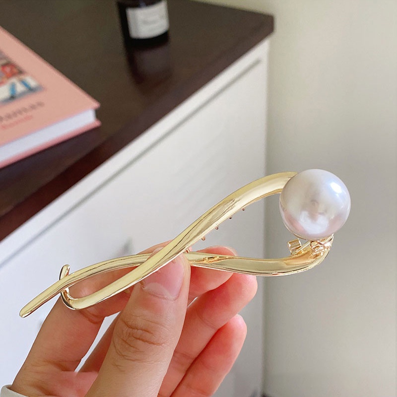 Kẹp Tóc Đính Ngọc Trai Thời Trang Cao Cấp Cho Nữ
