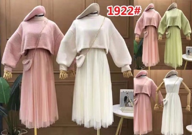 Set váy công chúa tiểu thư kèm túi chéo | BigBuy360 - bigbuy360.vn