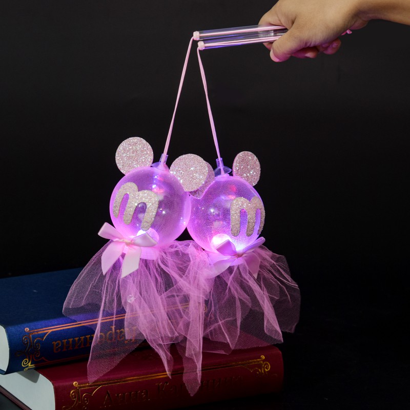 Set 10 đèn lồng trong suốt nhấp nháy chơi Trung Thu