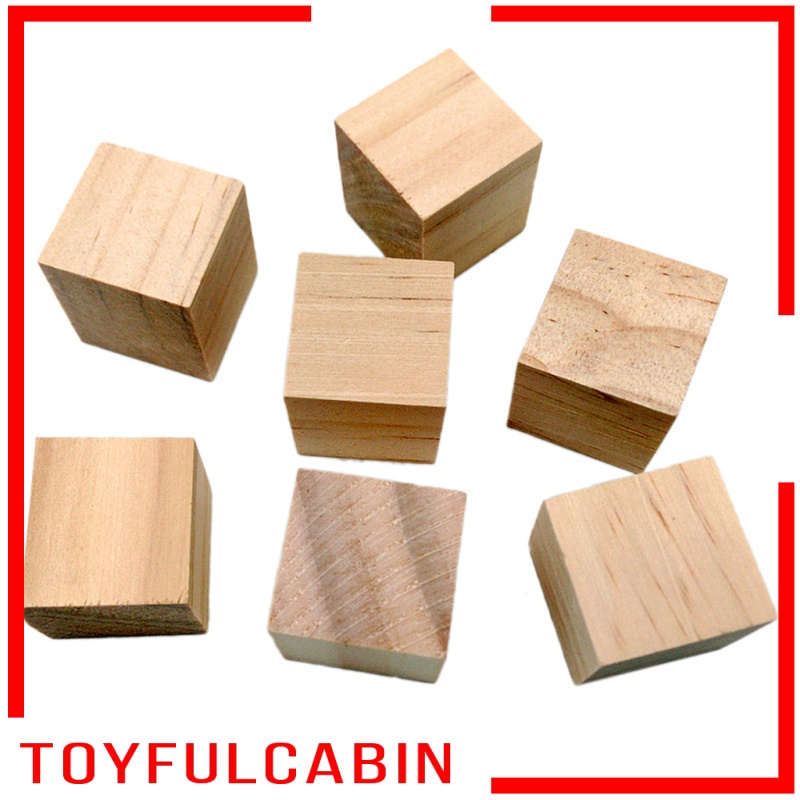 Bộ 20 Khối Gỗ Vuông 20mm Tự Vẽ Đồ Thủ Công