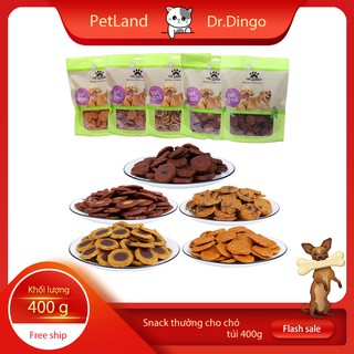 Bánh thưởng cho chó Dr.Dingo (Khoanh bò gà nướng nhân phô mai, nhiều loại) (400gr/túi)