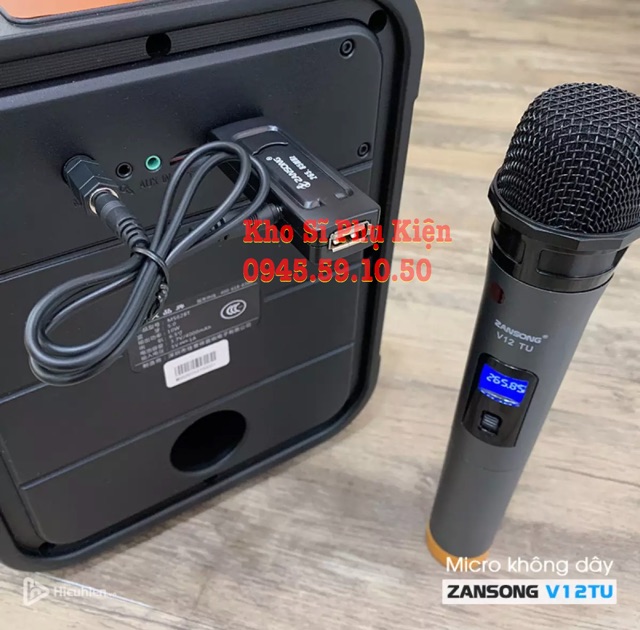 MICRO KHÔNG DÂY DAILE/ Shure/Zansong V12 Full box