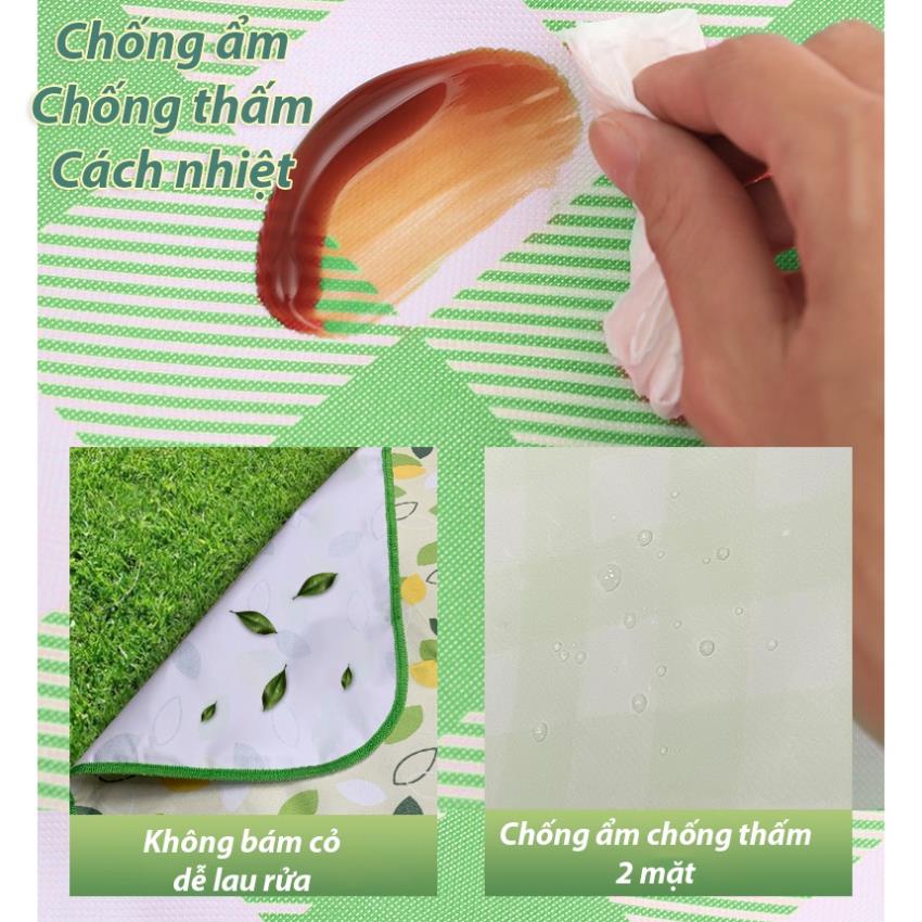 Thảm picnic chống nước FITEZY dã ngoại caro gấp gọn cắm trại gia đình
