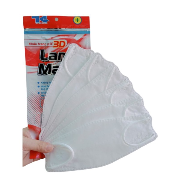 Khẩu Trang 3D Land Mask ( 1 Túi 6 Chiếc) Hàng CTy Chính Hãng Wide Land Loại 4D KF94