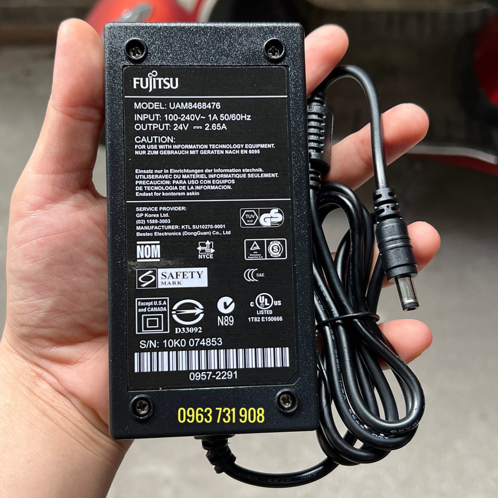 Adaptor 24V 2.65A Fujitsu loại tốt