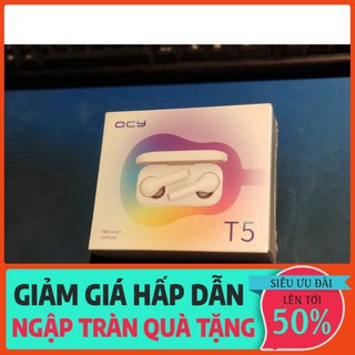 GIẢM GIÁ  Tai nghe Bluetooth QCY T5 trắng + Túi đựng tai nghe QCY GIẢM GIÁ