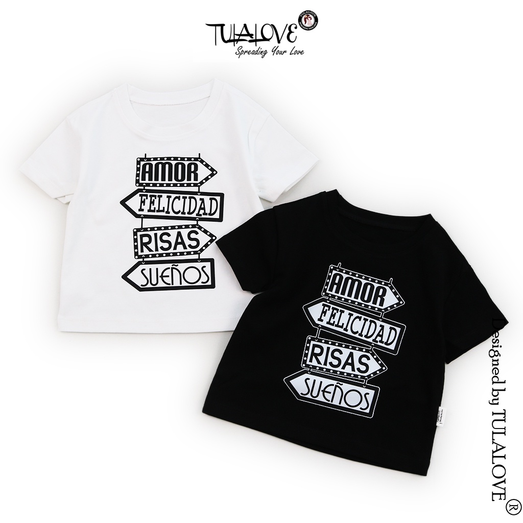 Áo Phông Bé Gái Vải Cotton In Hình Chữ Cực Đáng Yêu, Áo Bé Gái Tulalove