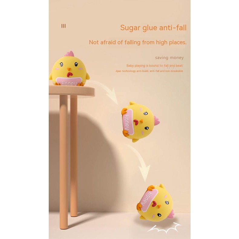 Ống Heo Tiết Kiệm Tiền Hình Gà Con Dung Tích Lớn Không Thể Phá Vỡ Cho Trẻ Em con heo đất Ống Heo Tiết Kiệm Sức Chứa Lớn Hình Chú Gà Dễ Thương Cho Học Sinh