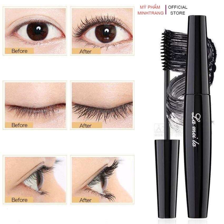 Mascara Lameila Professional vương miện,chuốt mi Lameila LML 3D không lem,không trôi,siêu mảnh làm dày và dài mi