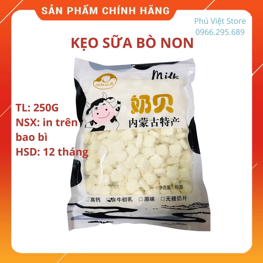 Kẹo sữa bò non đặc sản Nội Mông Trung Quốc gói 250g