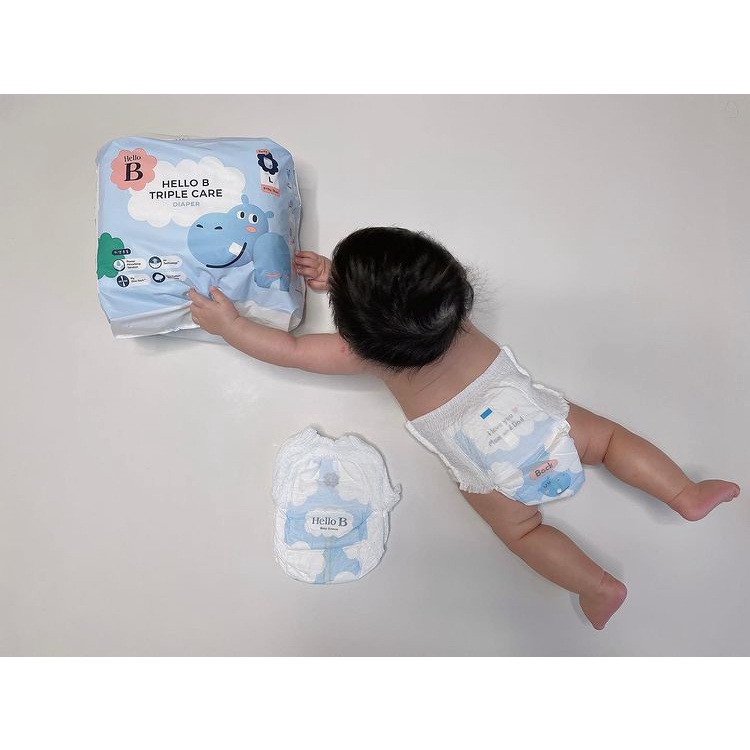 [4 BỊCH - CHÍNH HÃNG] Bỉm Dán Hello B Nội Địa Hàn Quốc S34/ M30/L26/XL22