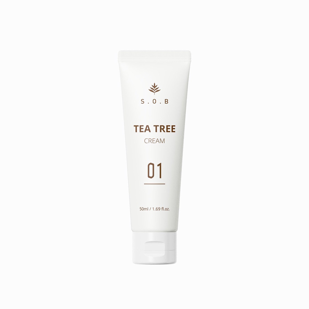 Kem dưỡng trắng da và giảm mụn S.O.B TEA TREE CREAM 50ML