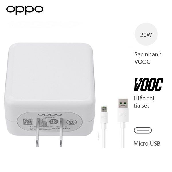 Bộ sạc nhanh OPPO F11 /11 Pro VOOC 3.0 - Hàng chính hãng