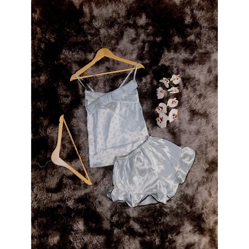 [Mã CAYG5 giảm 5k đơn 199k] Bộ Pijama nữ Chấm Bi chất lụa gấm mịn màng | BigBuy360 - bigbuy360.vn