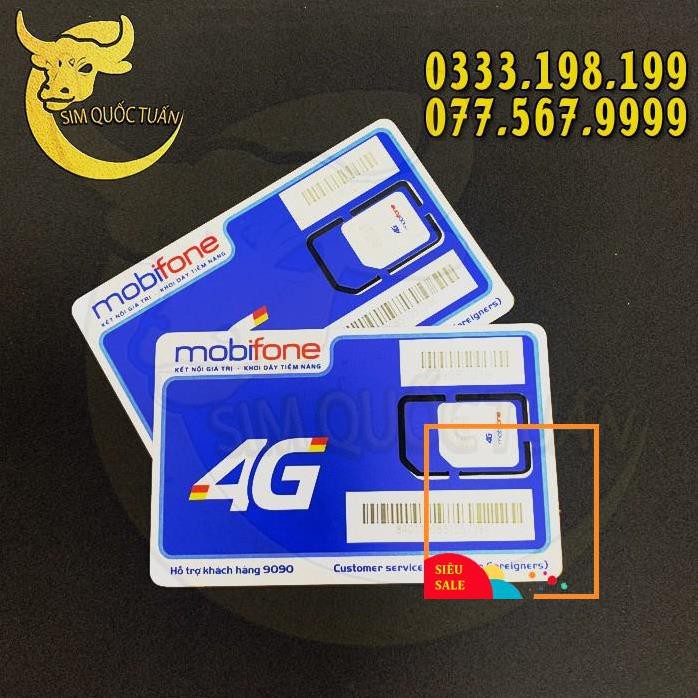 [SQT]  Sim 4G MobiFone C90N cộng 120 GB/tháng + 1000 phút nội mạng + 50 phút liên mạng