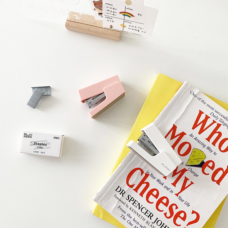 Đồ Bấm Ghim Mini Nhiều Màu Sắc Dễ Thương Tiện Dụng Cho Trường Học/Văn Phòng