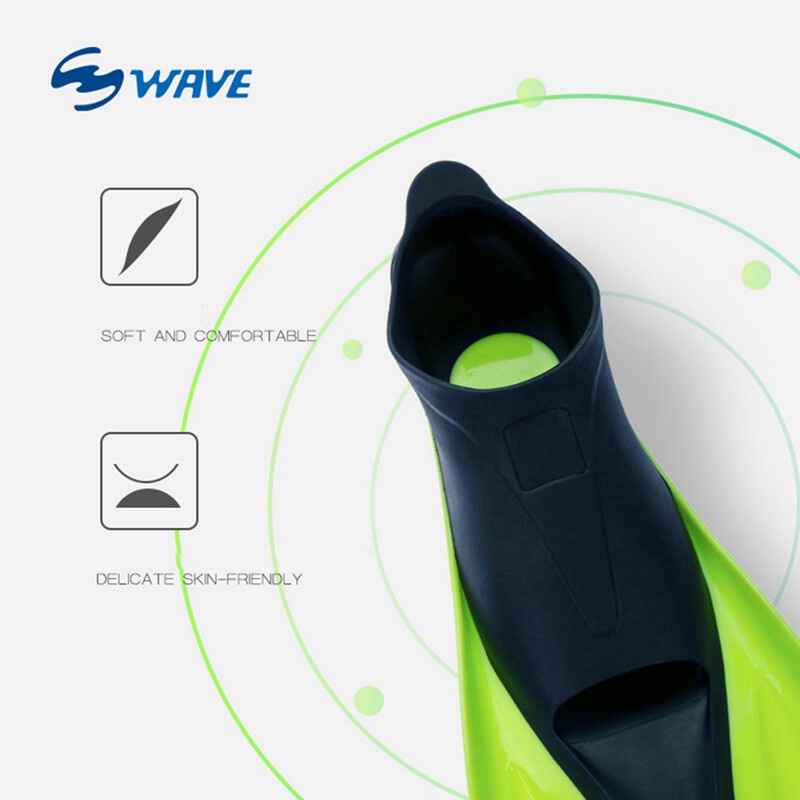 WAVE Cặp Chân Vịt Lặn Chuyên Nghiệp Bằng TPR Chống Trượt Tiện Dụng Cho Nam Và Nữ