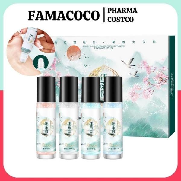 Nước Hoa Bosuya Nội Địa Trung Set 4 chai Dạng Lăn Mùi Hương Nhẹ Nhàng và Lưu Giữ Mùi Thơm Nhiều Giờ FAMACOCO