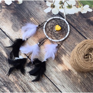 [ Cung Kim Ngưu ] Dreamcatcher Lông Xù Trắng - Đen