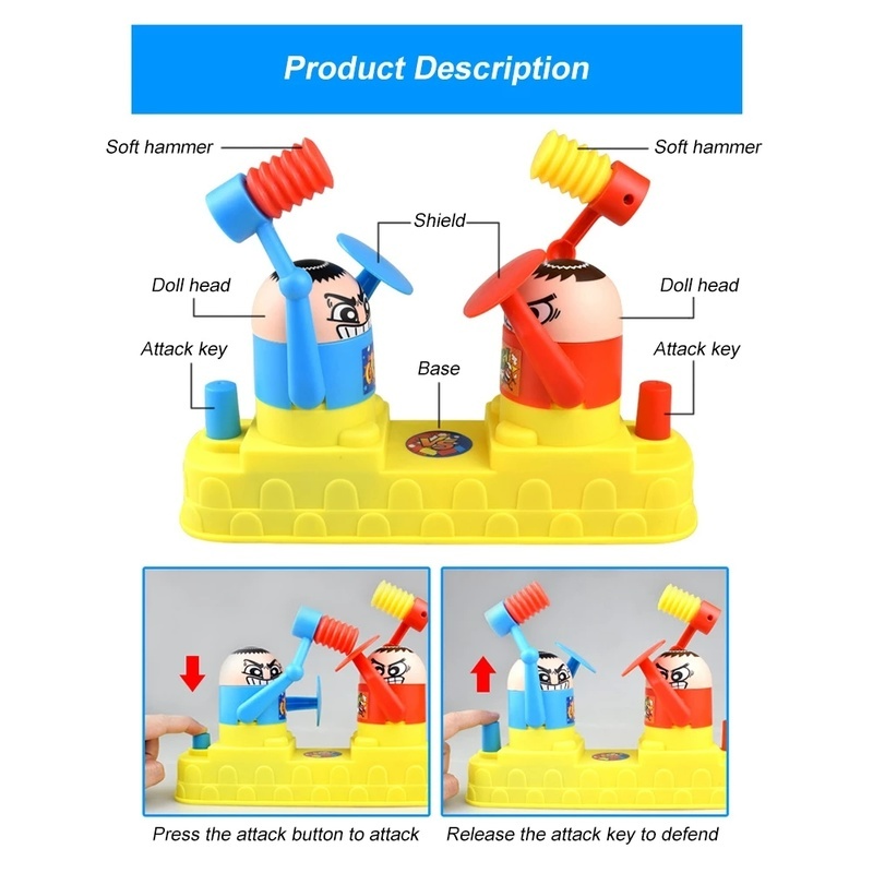 Đồ chơi đánh trận ngẫu nhiên 2 người chơi họa tiết hoạt hình dành cho người lớn/ trẻ em