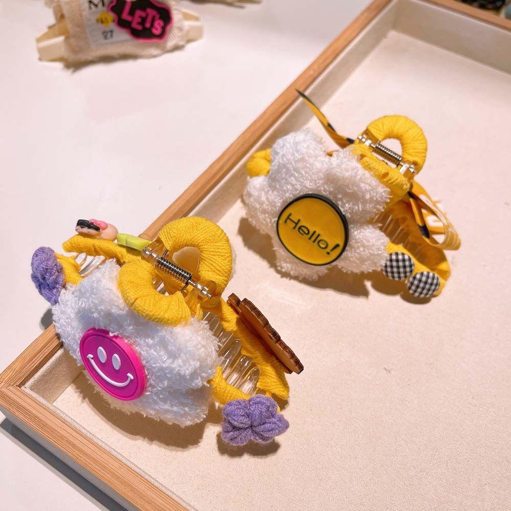 Kẹp Tóc Hình Mặt Cười Hoạt Hình Bằng Acrylic 15H Xinh Xắn