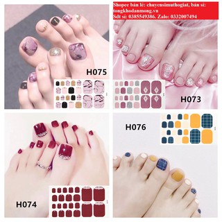 Bộ 22 Miếng Dán Móng Chân Nails Sticker mã H061-H080