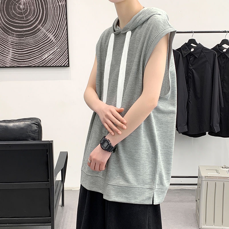 Áo Khoác Hoodie Sát Nách Vải Mỏng Kiểu Hồng Kông Thời Trang Mùa Hè Cho Nam Và Nữ