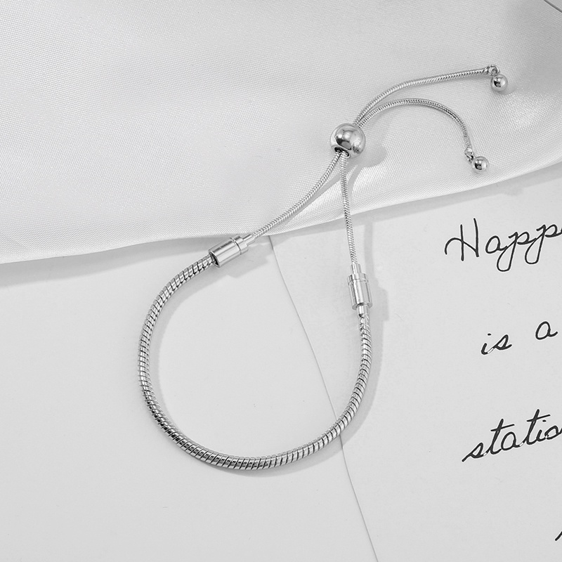 Vòng Tay Xỏ Hạt Hình Xương Rắn Chất Lượng Cao Có Thể Điều Chỉnh