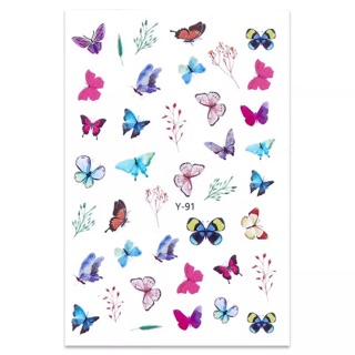 Sticker dán móng nail, miếng dán móng tay trang trí hình bướm ngâm nước-ĐỒ NAIL VIỆT