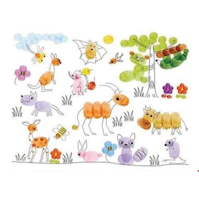 Màu Vẽ Vân Tay An Toàn Cho Bé Bộ 20 Màu Vẽ