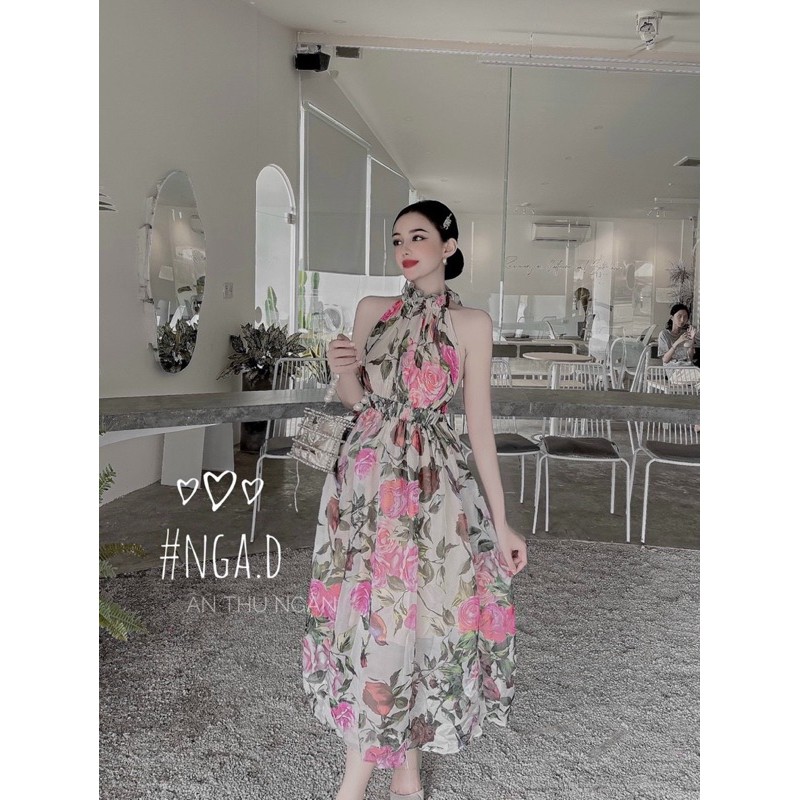 Maxi Hoa Yếm Hở Lưng ND.