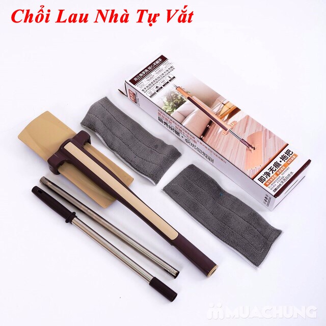 [SALE OFF] Cây lau nhà tự vắt phẳng thông minh xoay 360 độ - Tặng 1 bông lau