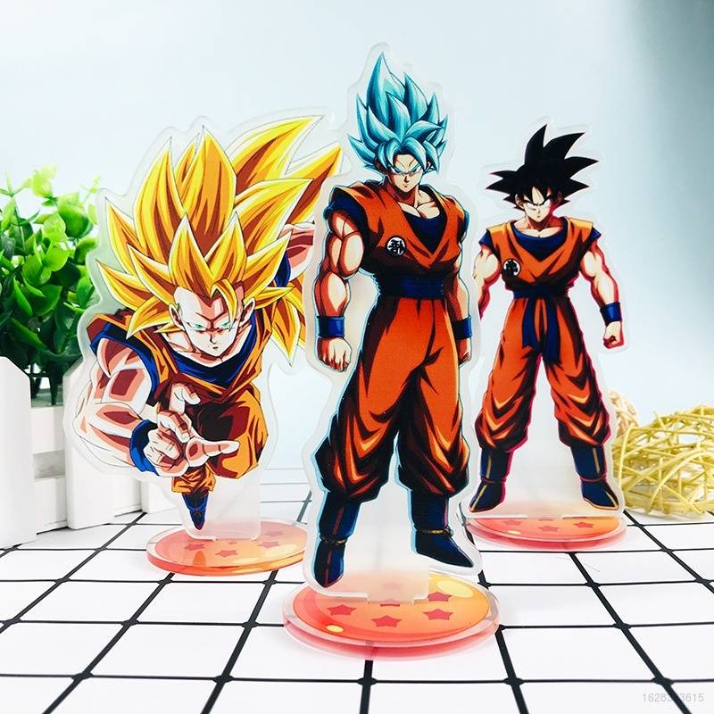 Đĩa giá đỡ bằng acrylic hình nhân vật son goku vegeta trong phim hoạt hình dragon ball