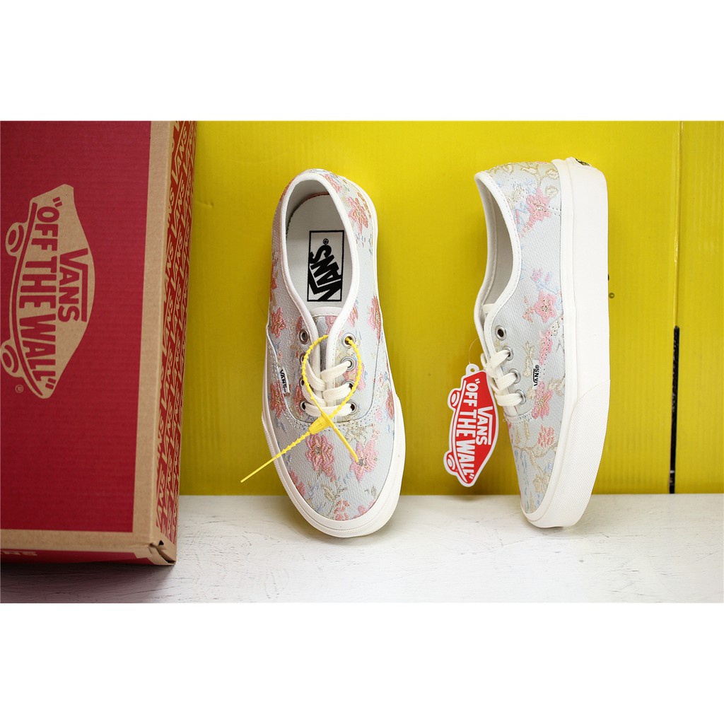 Giày Thể Thao Vans Annaheim Trắng 100% Chính Hãng In Họa Tiết Hoa Dành Cho Nam Và Nữ