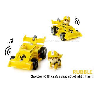 ⭐️ Bộ chó RUBBLE lái xe đua chạy cót và phát nhạc phim Những chú chó cứu hộ - Paw Patrol