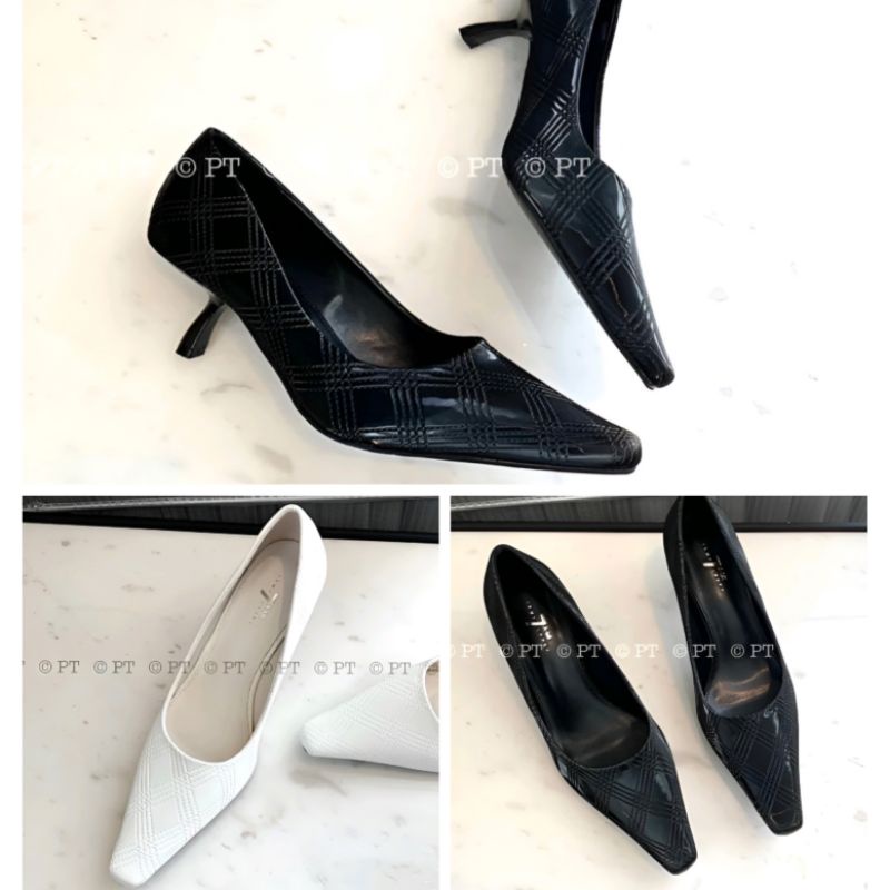 pt Giày Cao Gót Nhú 5p Da Trần Chỉ 7am Đế Dẻo Mềm Êm Fullbox Cao Cấp