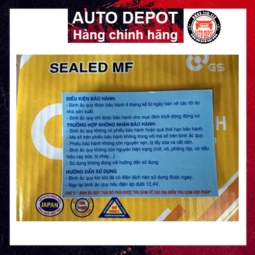 Ắc quy GS GT7AH 12V-7Ah cho xe máy Vespa Sh Nhập Chính Hãng mới 100% cho xe Vespa SH nhập Piaggio