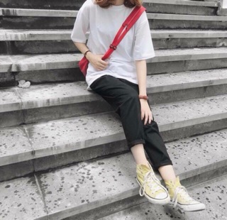Quần KAKI BASIC Unisex (Đen, kem)