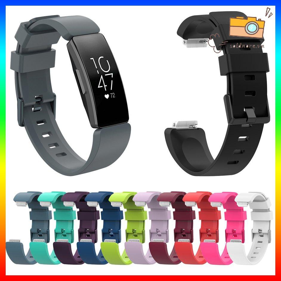 Dây Đeo Thay Thế Chất Liệu Silicon Màu Trơn Cho Fitbit Inspire