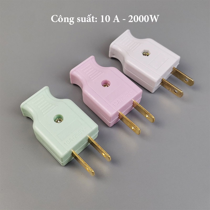 Phích Cắm Điện Chịu Tải 10A - 250V Đa Năng - Chống Cháy An Toàn - PCD02 - Gia Dụng Tý Tẹo