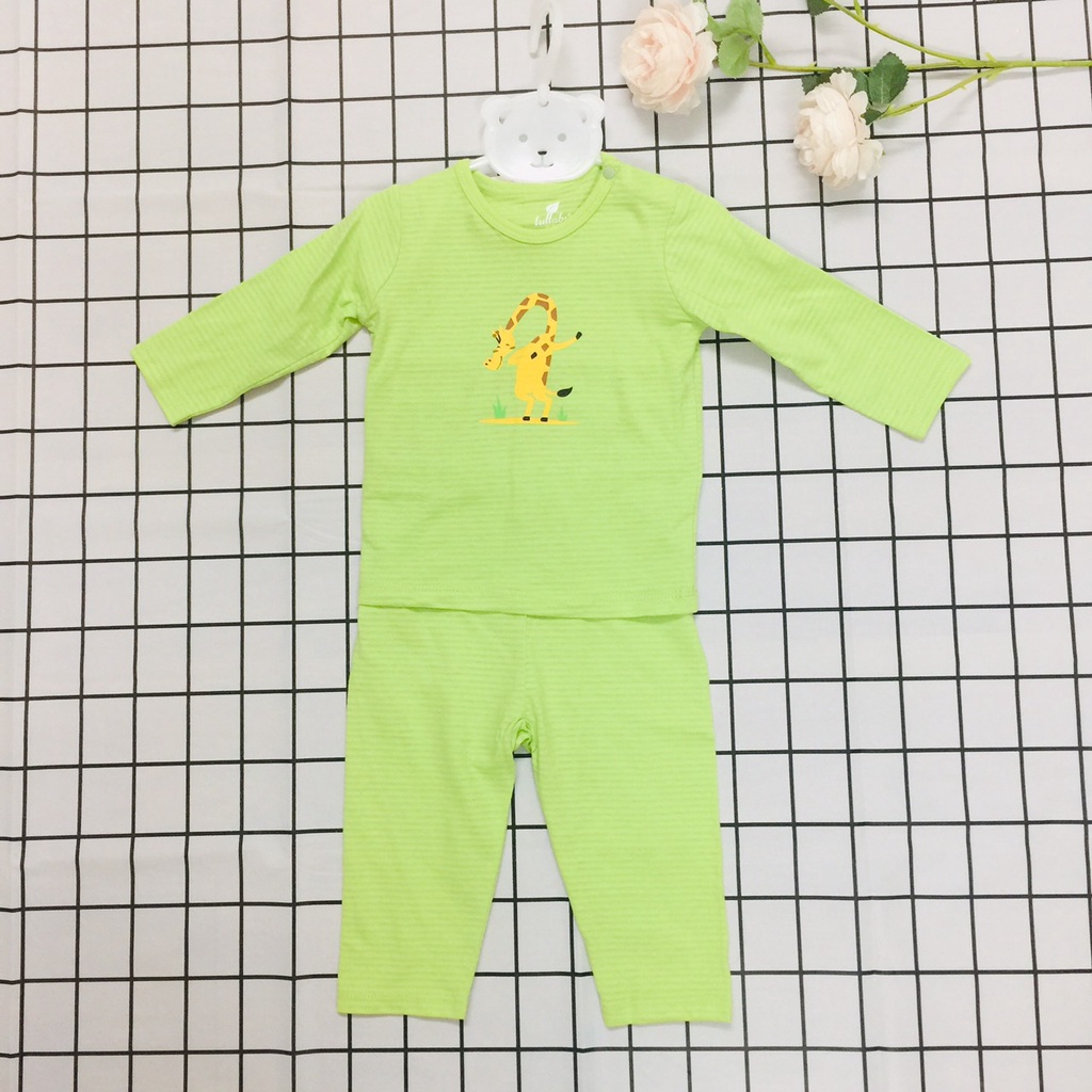 Bộ quần áo thu đông dài tay cho bé trai bé gái Lullaby Nhật Hoa sale sốc size 6-18M NH69B