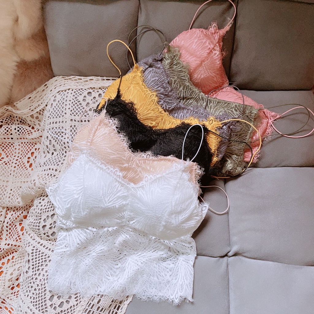 Áo bra 2 Dây ren Hoa Lá dáng lỡ Siêu HOT #9936