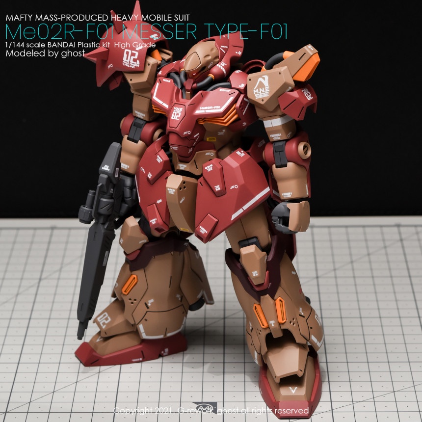 Decal nước sticker cho mô hình HG Me02R F01 Messer Type F01 bandai - tunghondaGamer