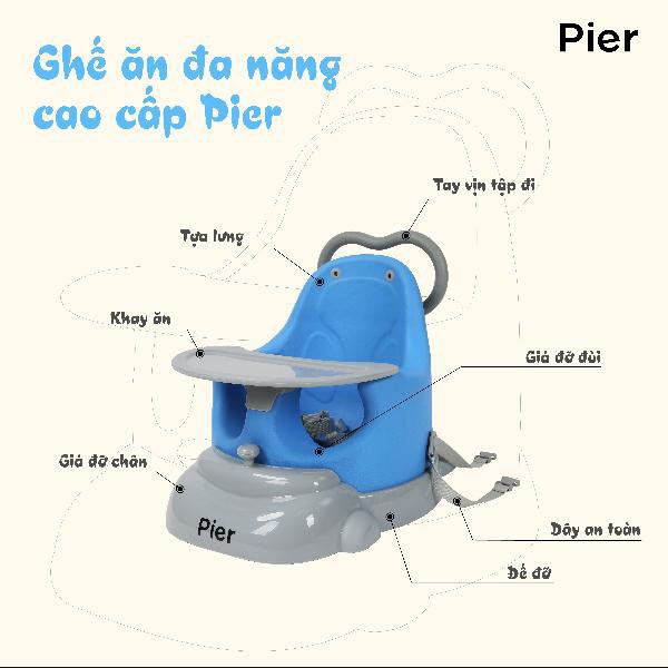 Ghế ăn dặm  FREESHIP  GHẾ ĂN ĐA NĂNG CAO CẤP PIER 5IN1 CHO BÉ