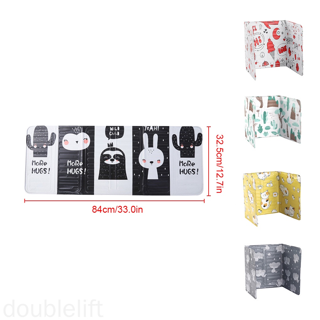 Tấm Chắn Bắn Dầu Bằng Lá Nhôm Họa Tiết Hoạt Hình Có Thể Gập Lại Tiện Dụng Cho Nhà Bếp