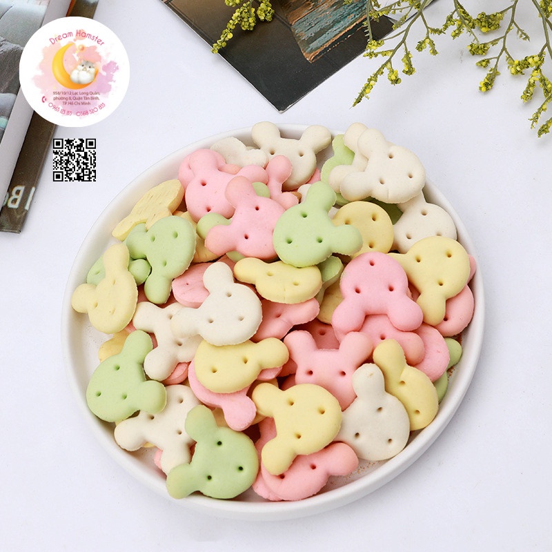 Bánh quy hình gấu cho hamster, chinchillas, thỏ, bọ,...và thú nhỏ khác (50gr)