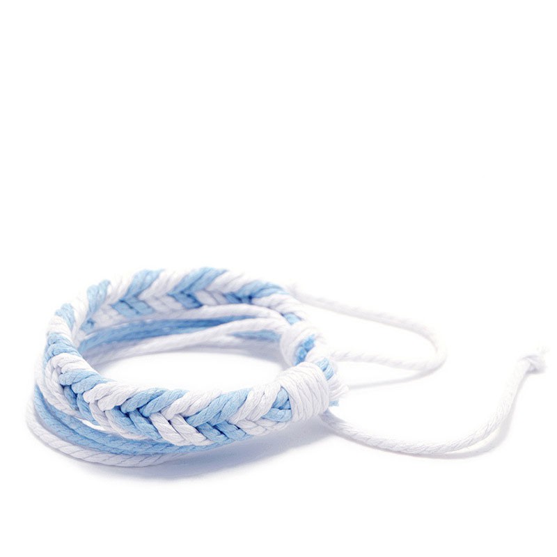 Vòng Tay Dây cotton Bện Nhiều Lớp handmade Thời Trang Cho Nữ