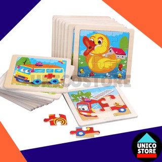 Image of Mini wooden puzzle kayu anak mainan edukasi jigsaw