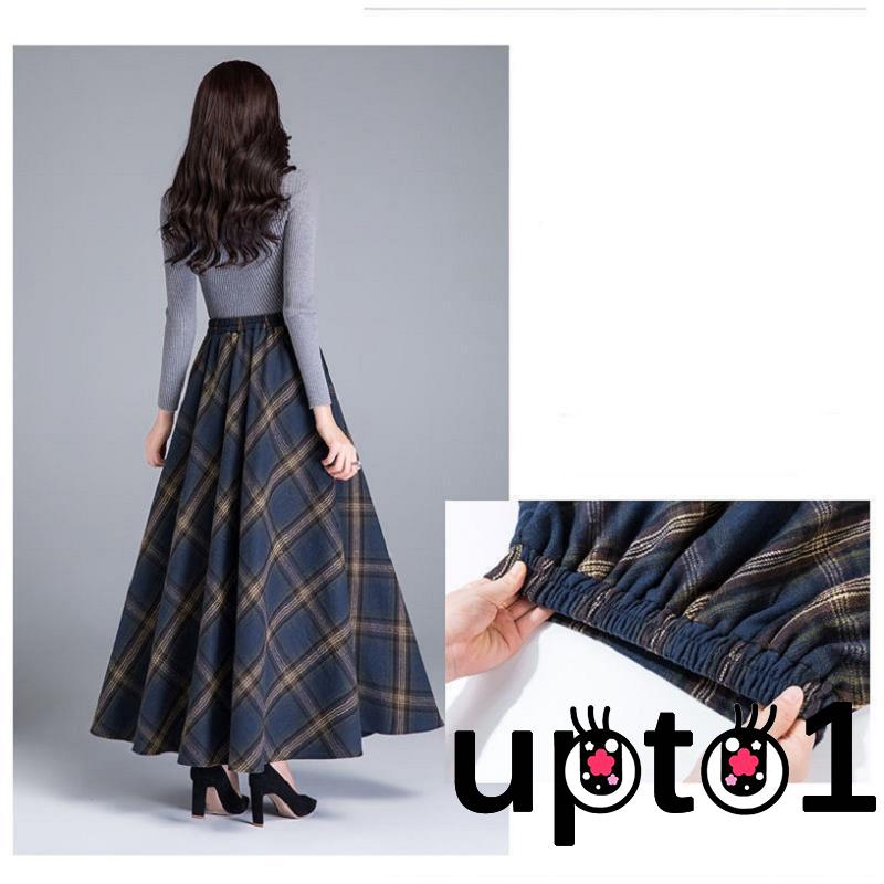 Chân Váy Dài Họa Tiết Kẻ Lưới Nữ Tính | BigBuy360 - bigbuy360.vn