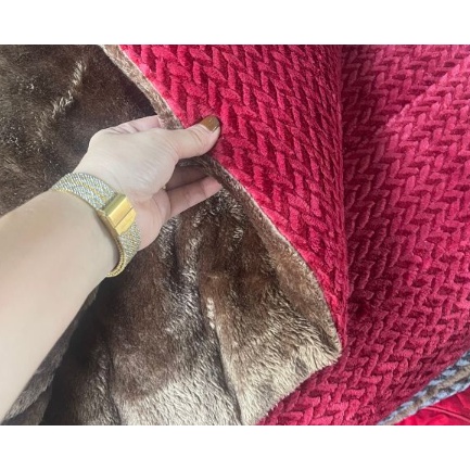 Chăn lông thỏ DIOR chính hãng, nhập khẩu túi da xịn nặng 4.5kg, kích thước 2x2,3m EMIN Bedding